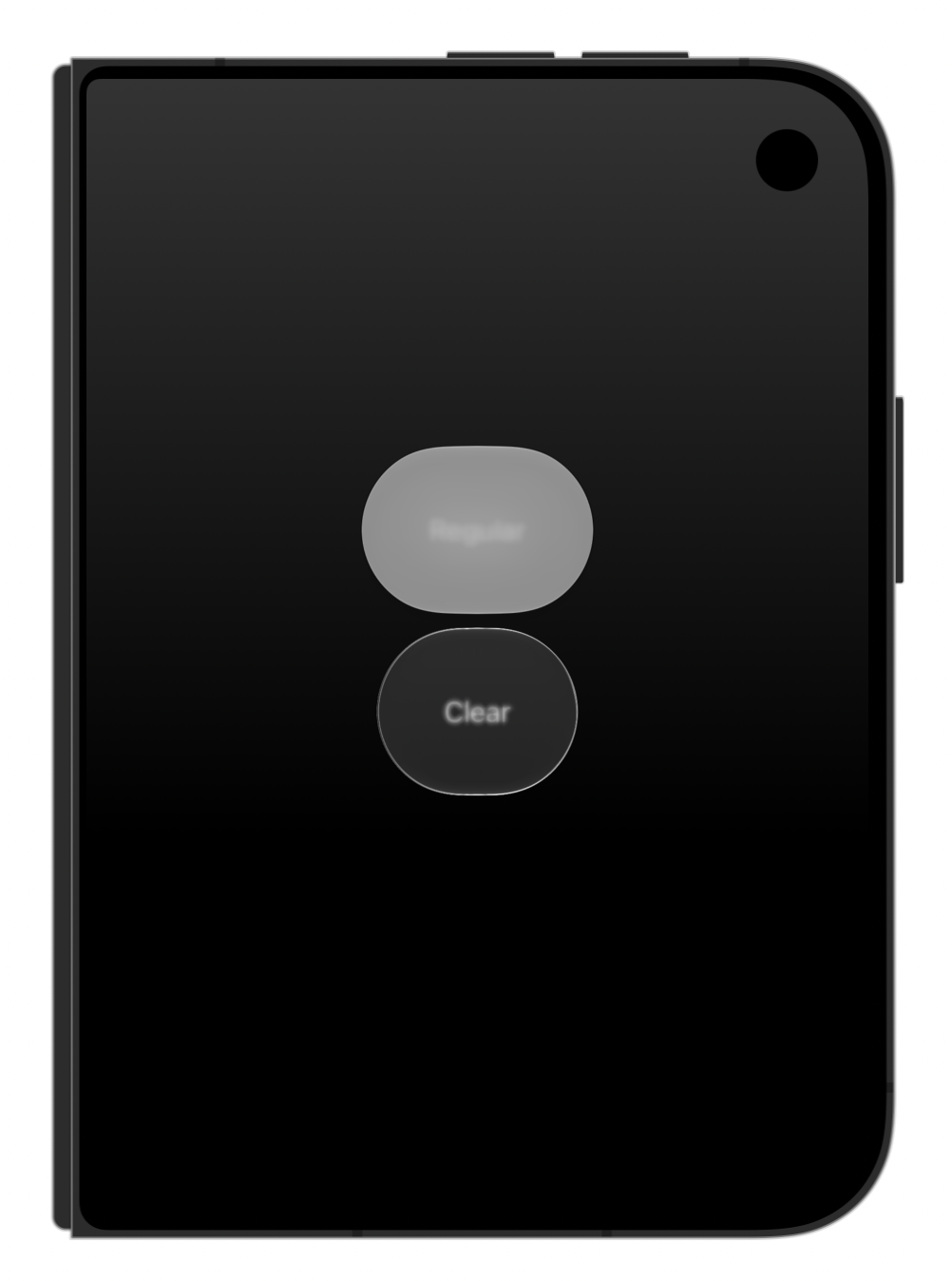 A comparison of the clear and regular liquid glass styles. Clear is clearer than regular, for sure, but it’s still not quite clear